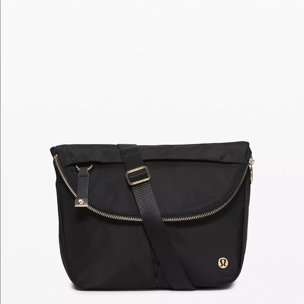 Brand New Micro Bag NWT Black & Gold Nylon